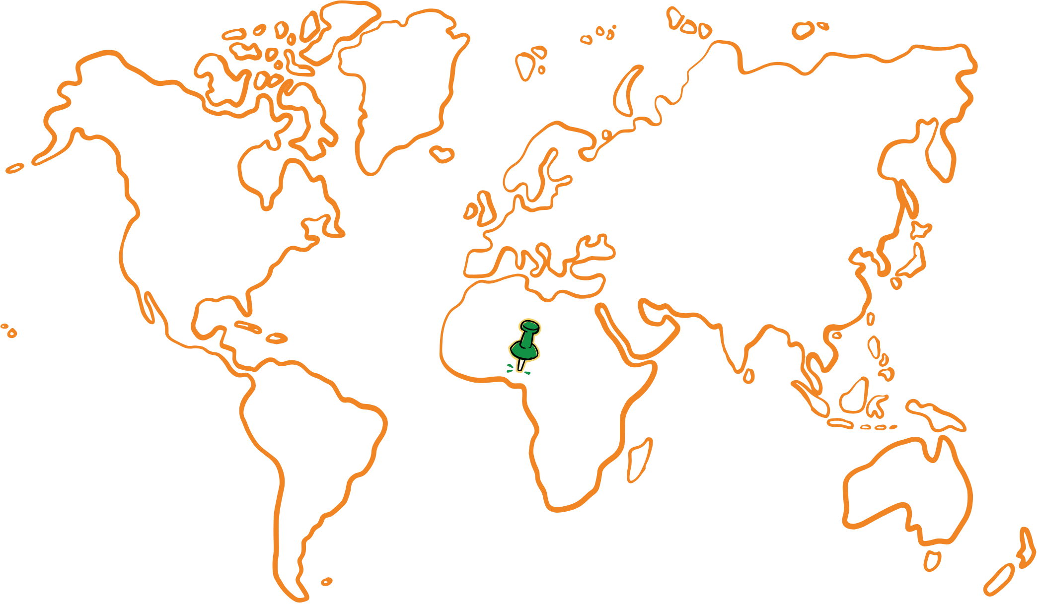 map-the-world-a-green-pin-indicate-nigeria-location