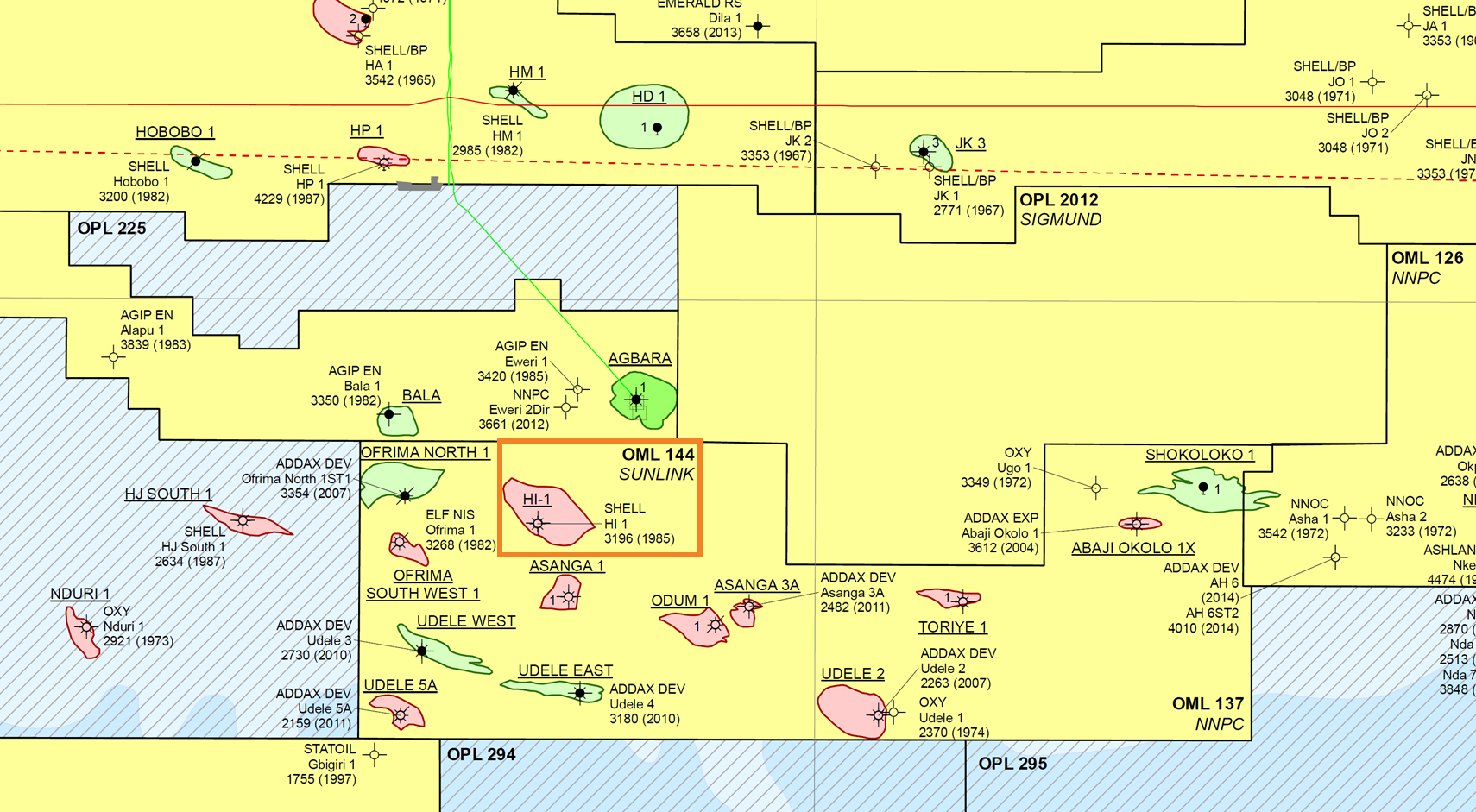 OML 144 Map