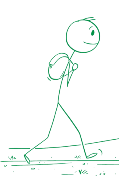 stick man walking